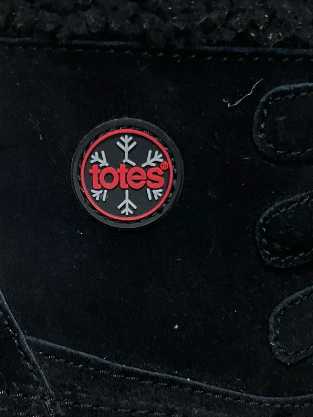 Totes Toddler Black Faux Fur Cuffed Winter Boots